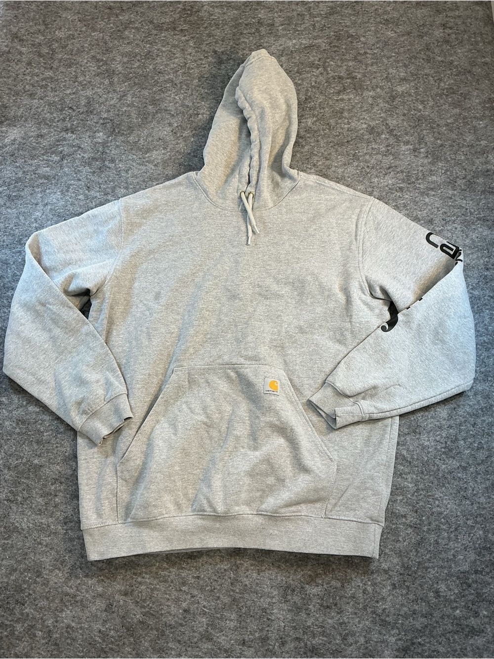 Carhartt Heather Gray Pullover Hooded Sweatshirt Size XL